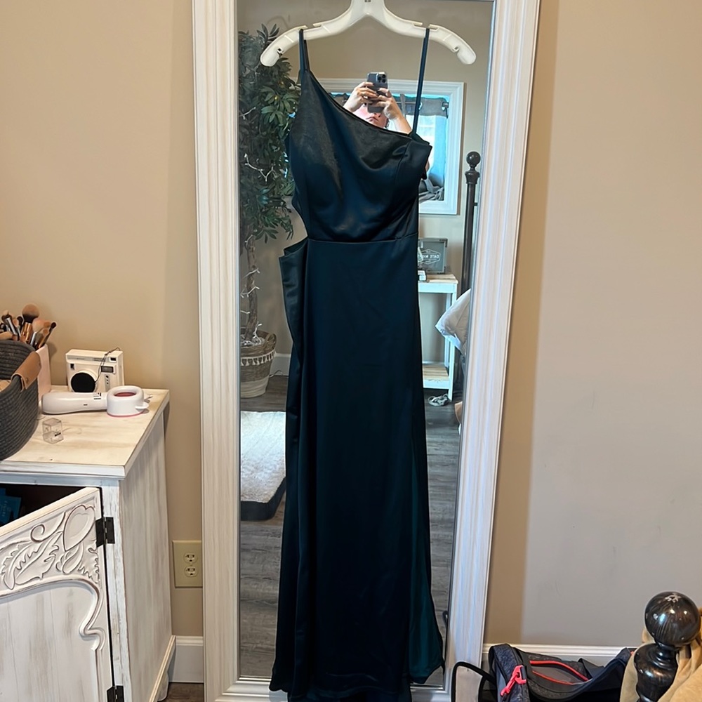 Dark turquoise davids bridal formal dress